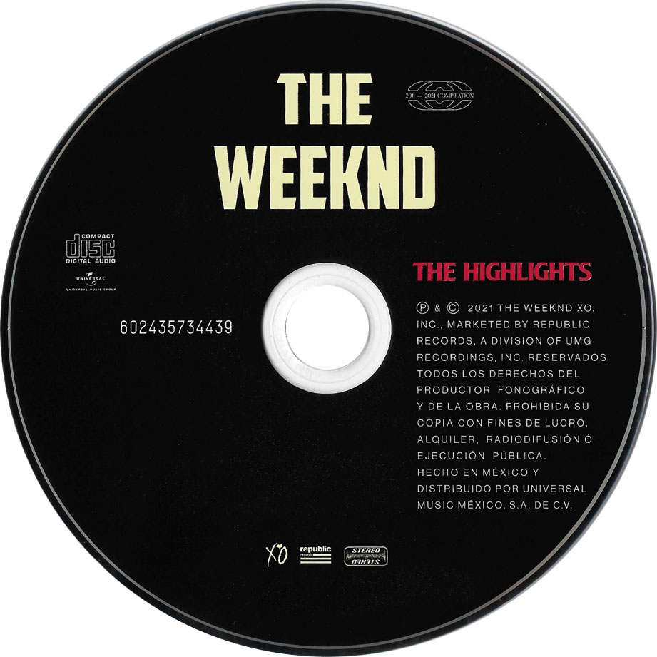 Cartula Cd de The Weeknd - The Highlights