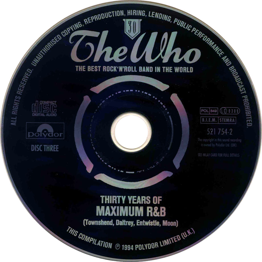 Cartula Cd de The Who - Thirty Years Of Maximum R&b Disc 3