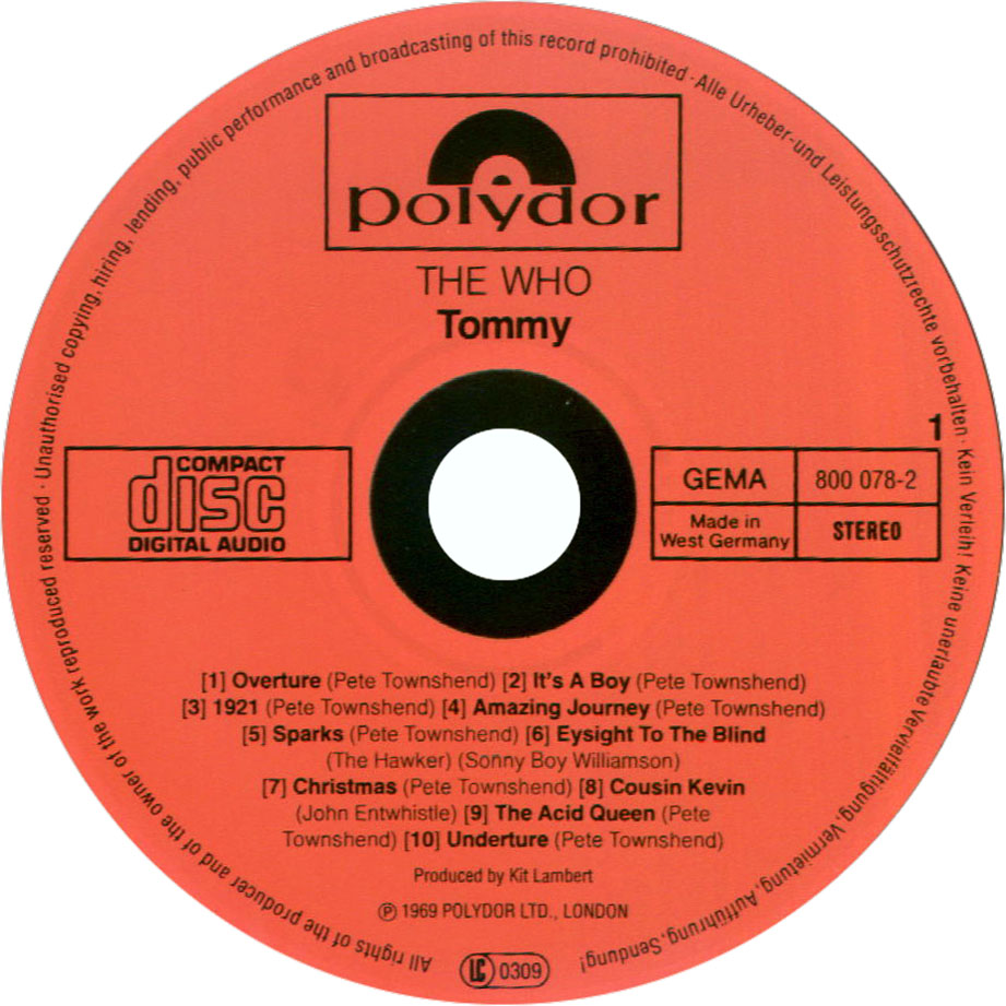 Cartula Cd1 de The Who - Tommy
