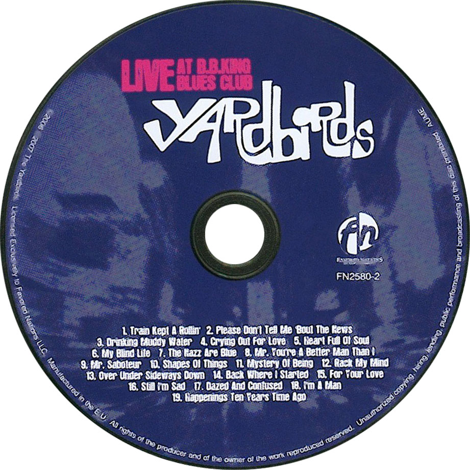 Cartula Cd de The Yardbirds - Live At B.b. King's Blues Club