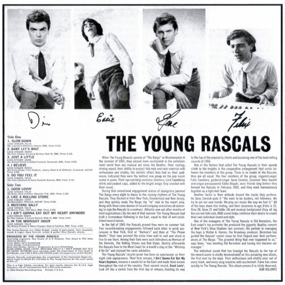 Cartula Interior Frontal de The Young Rascals - The Young Rascals (2007)