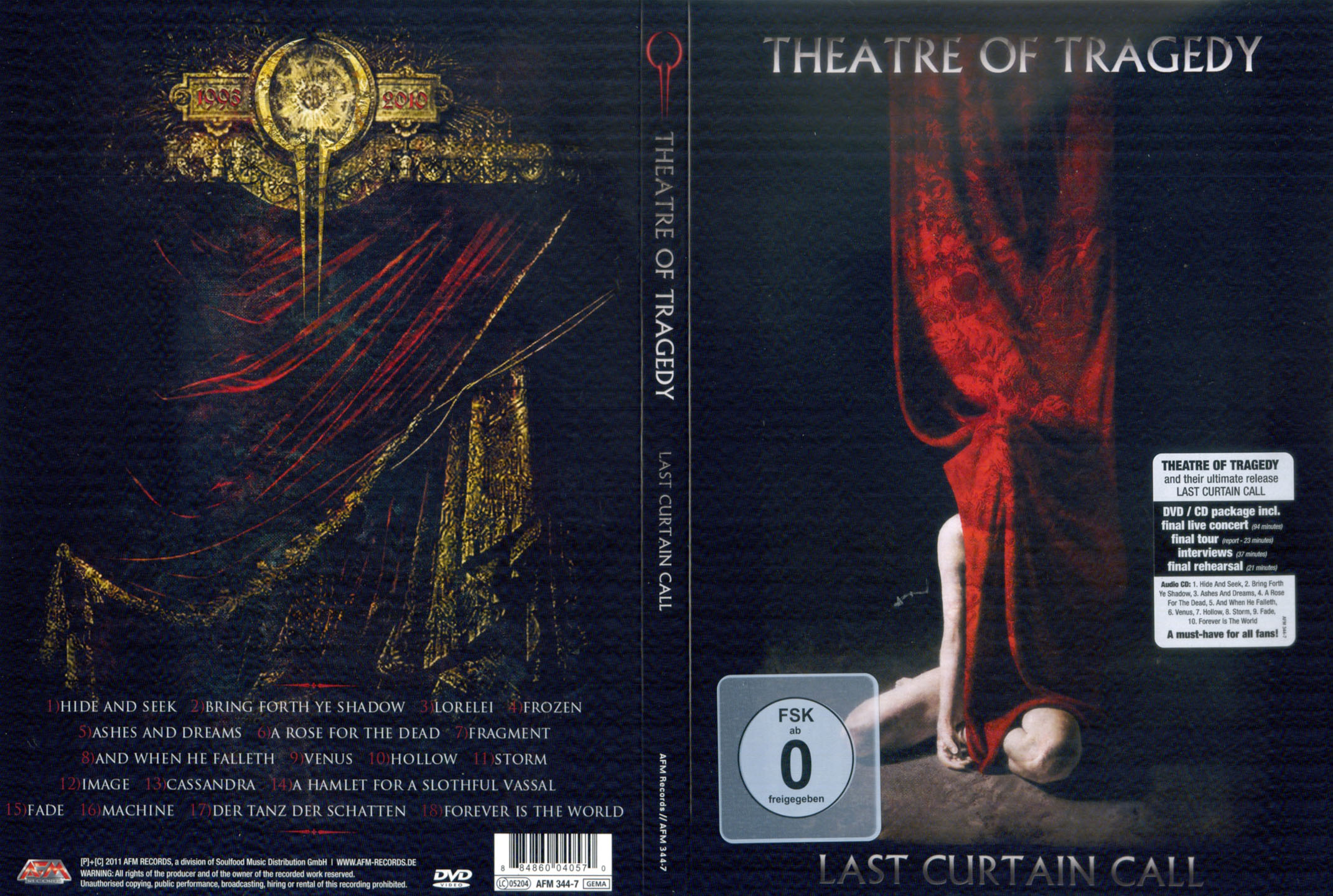 Cartula Caratula de Theatre Of Tragedy - Last Curtain Call (Dvd)