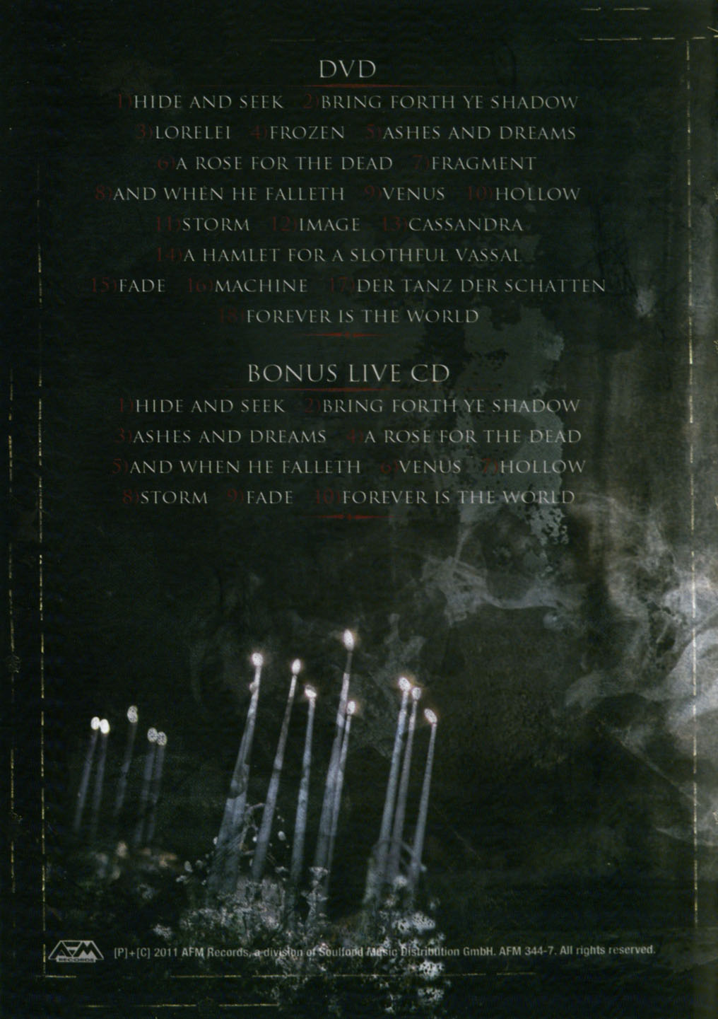 Cartula Interior Trasera de Theatre Of Tragedy - Last Curtain Call (Dvd)