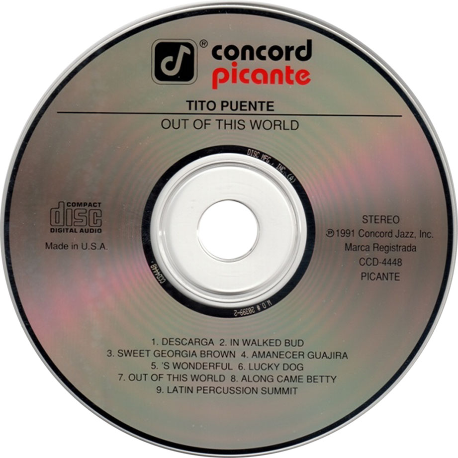 Cartula Cd de Tito Puente - Out Of This World