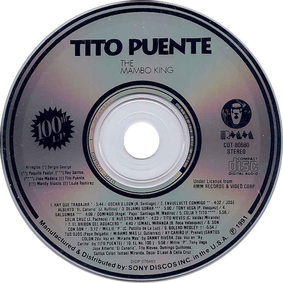 Cartula Cd de Tito Puente - The Mambo King