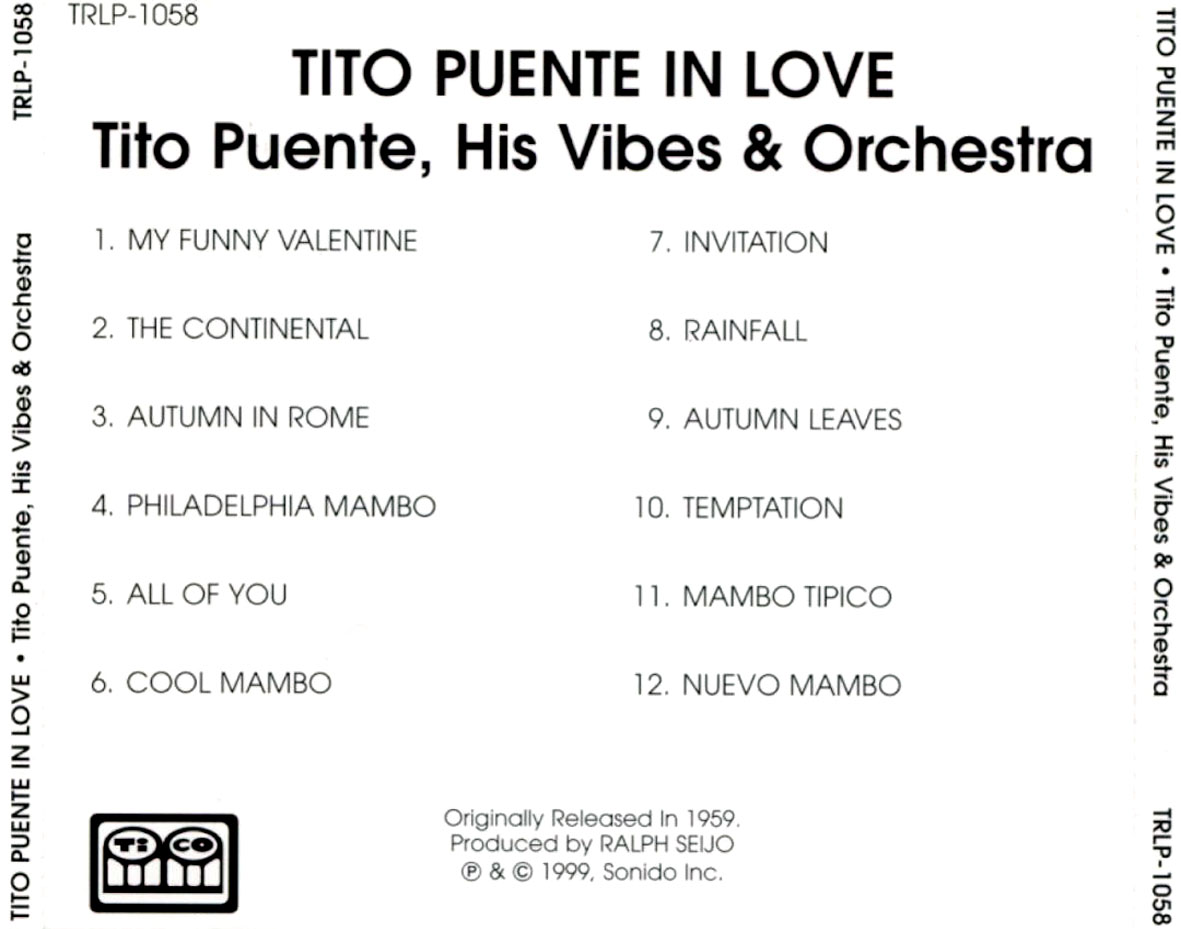 Cartula Trasera de Tito Puente - Tito Puente In Love