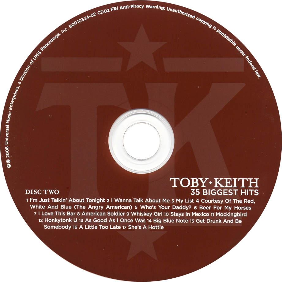 Cartula Cd2 de Toby Keith - 35 Biggest Hits