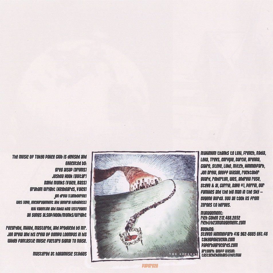 Cartula Interior Frontal de Tokyo Police Club - A Lesson In Crime (Ep)