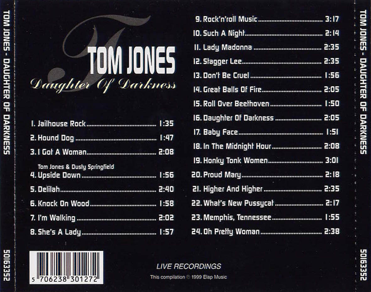 Cartula Trasera de Tom Jones - Daughter Of Darkness