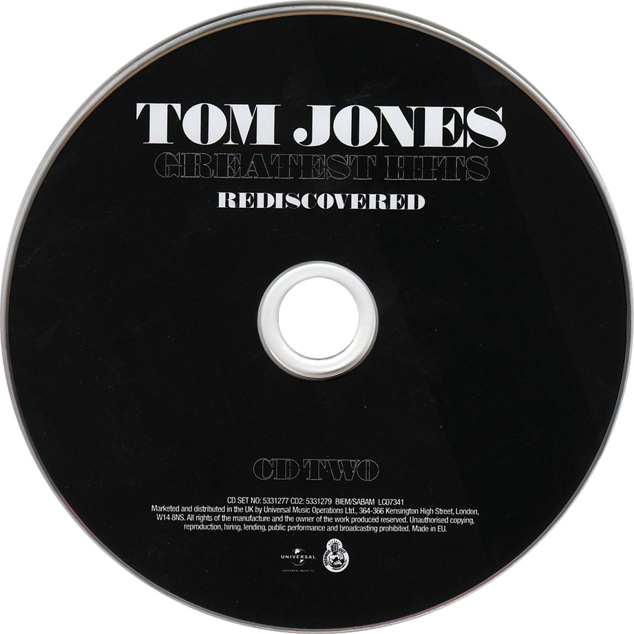 Cartula Cd2 de Tom Jones - Greatest Hits Rediscovered