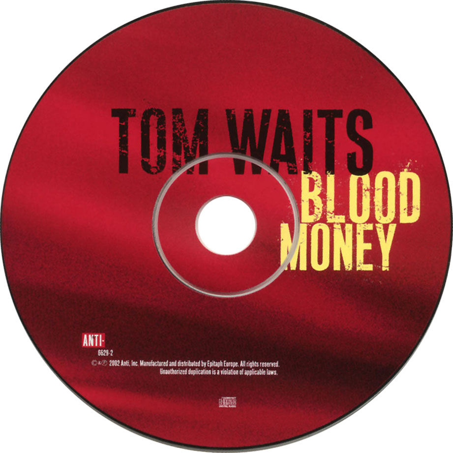Cartula Cd de Tom Waits - Blood Money
