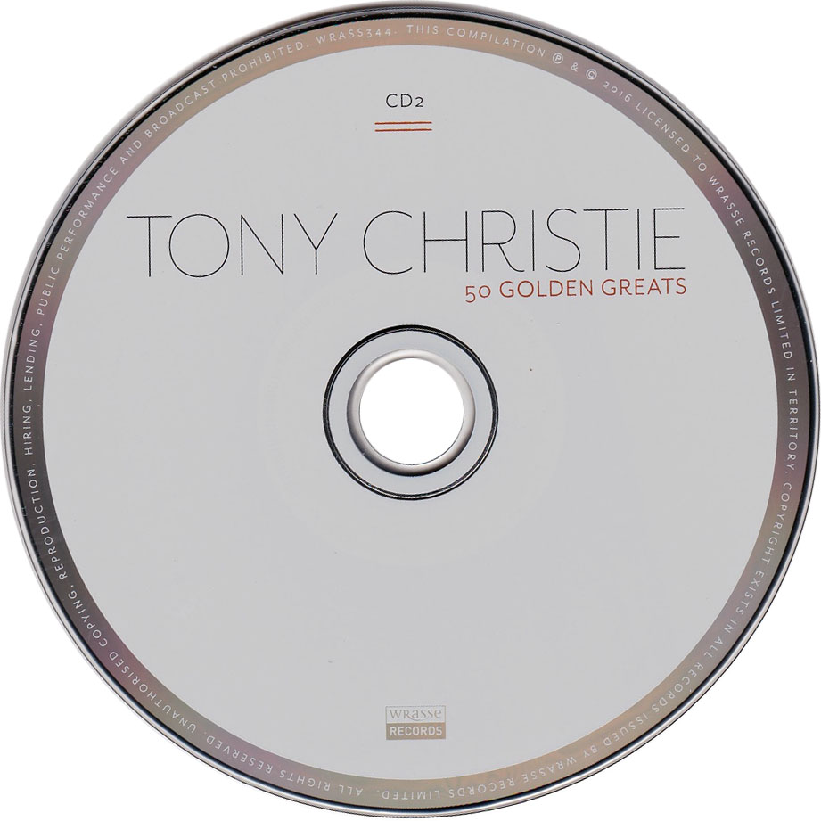 Cartula Cd2 de Tony Christie - 50 Golden Greats