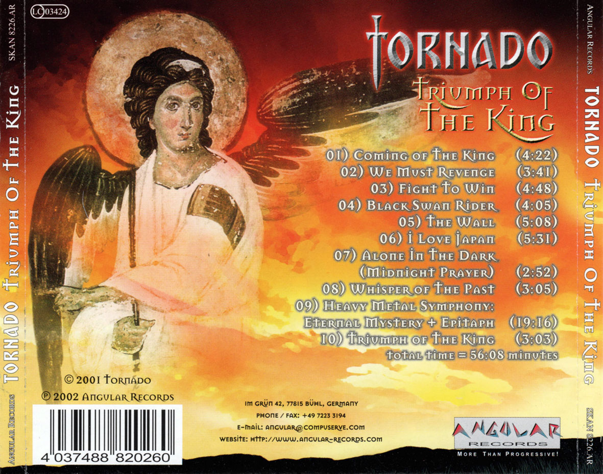 Cartula Trasera de Tornado - Triumph Of The King