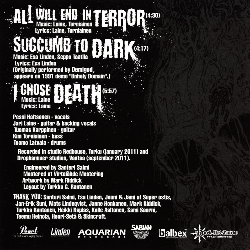 Cartula Interior Frontal de Torture Killer - I Chose Death