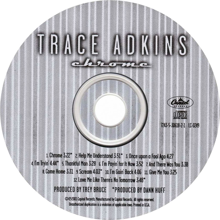 Cartula Cd de Trace Adkins - Chrome