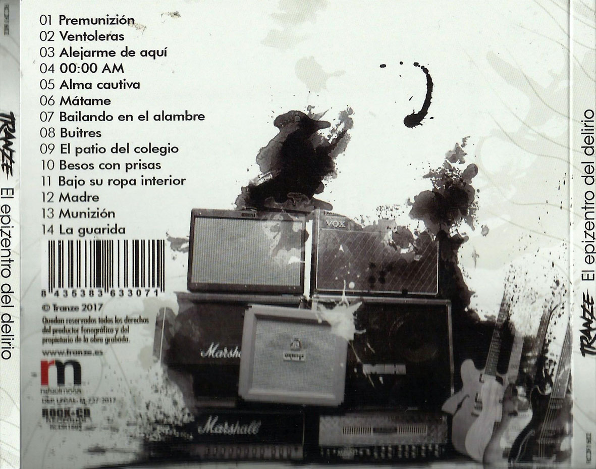 Cartula Trasera de Tranze - El Epizentro Del Delirio