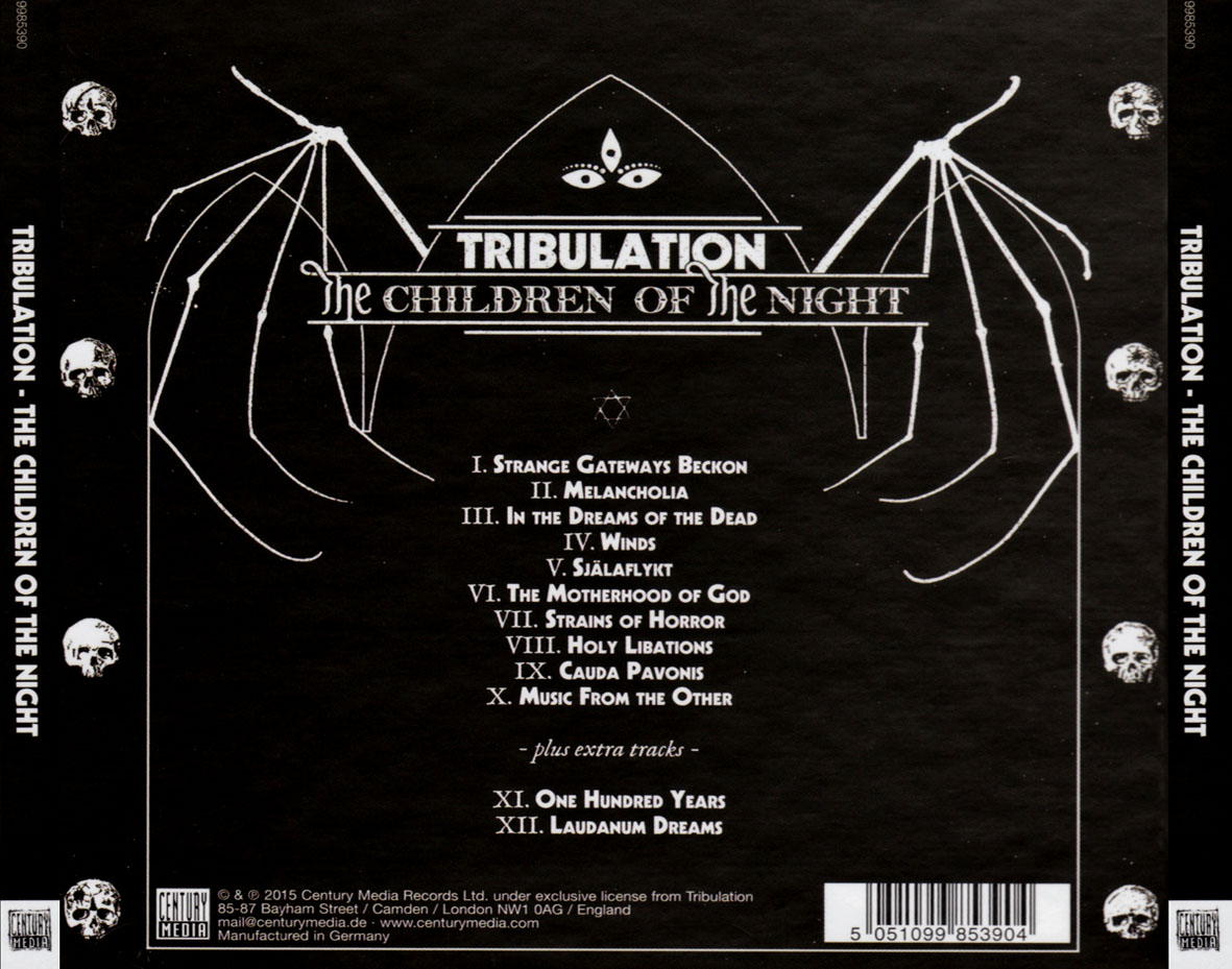 Cartula Trasera de Tribulation - The Children Of The Night (Special Edition)