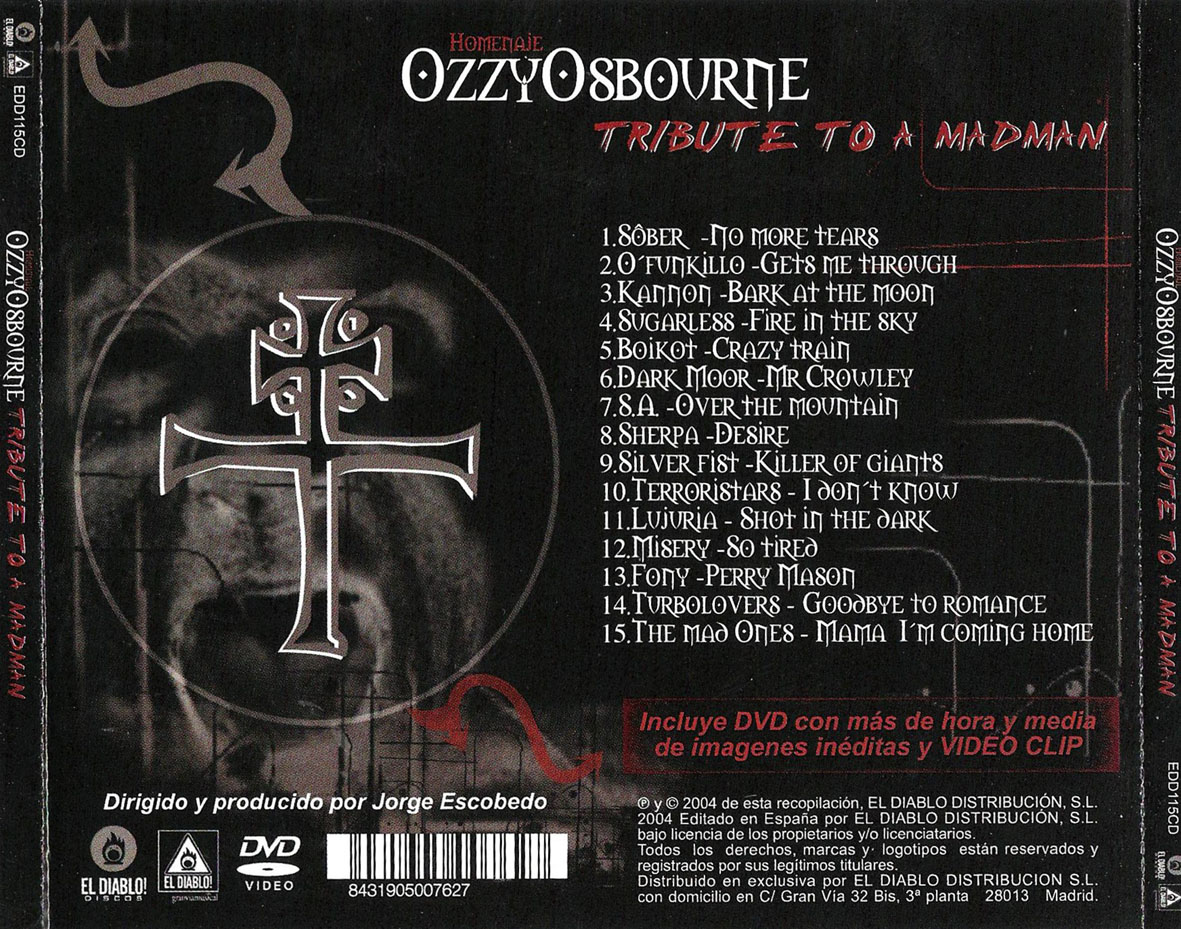 Cartula Trasera de Tribute To A Madman: Homenaje A Ozzy Osbourne