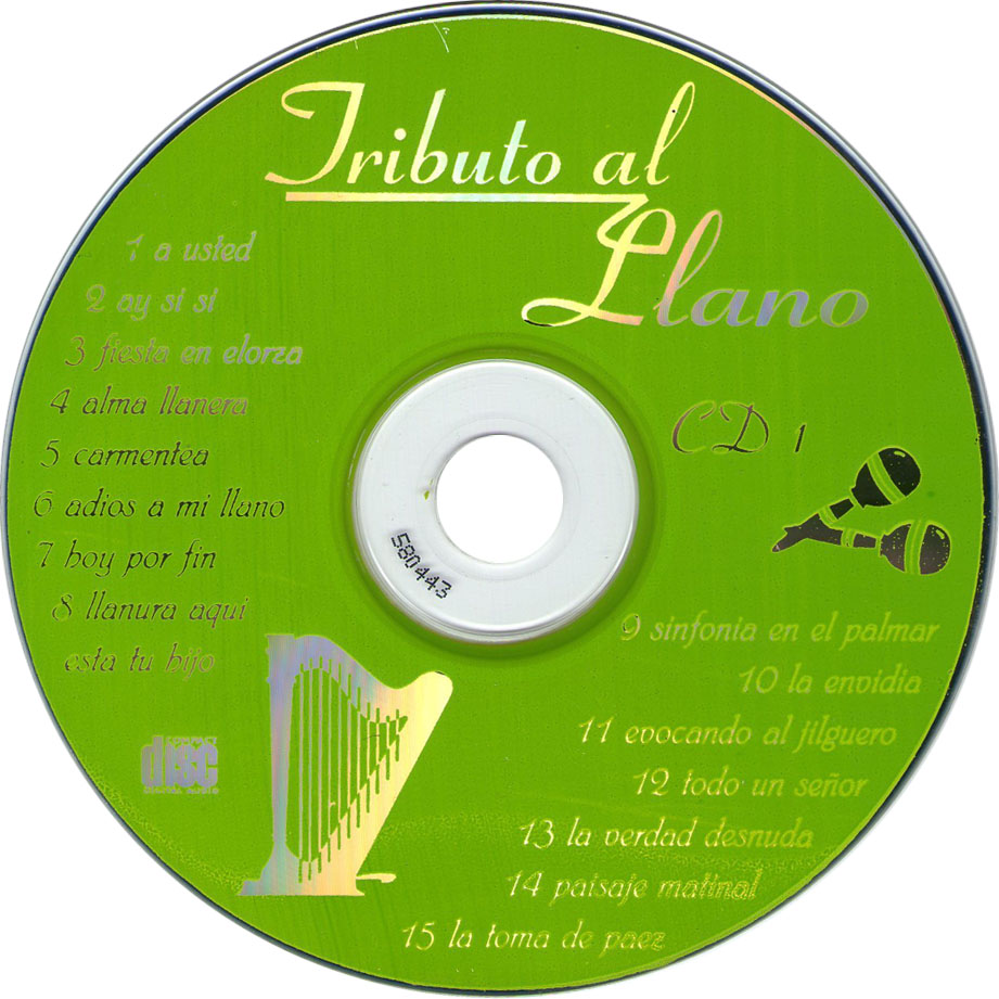 Cartula Cd1 de Tributo Al Llano