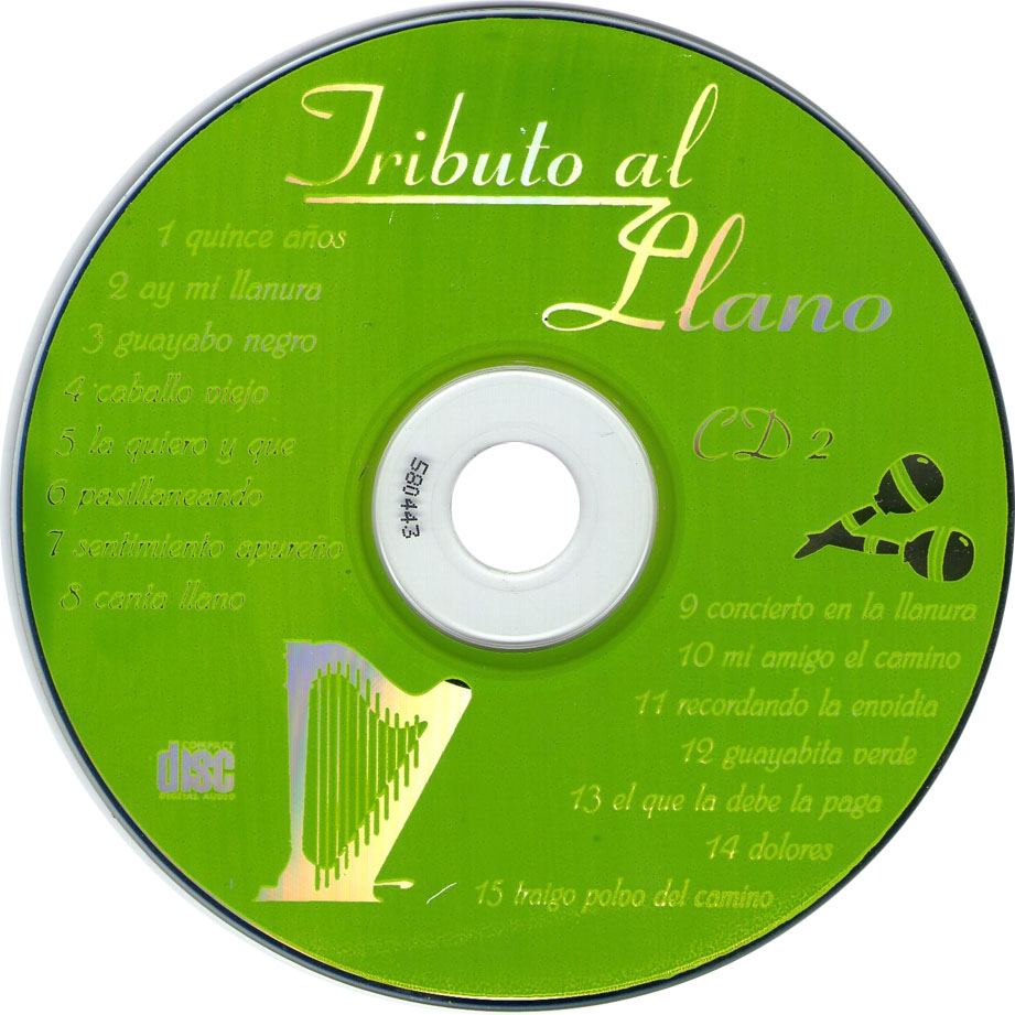 Cartula Cd2 de Tributo Al Llano