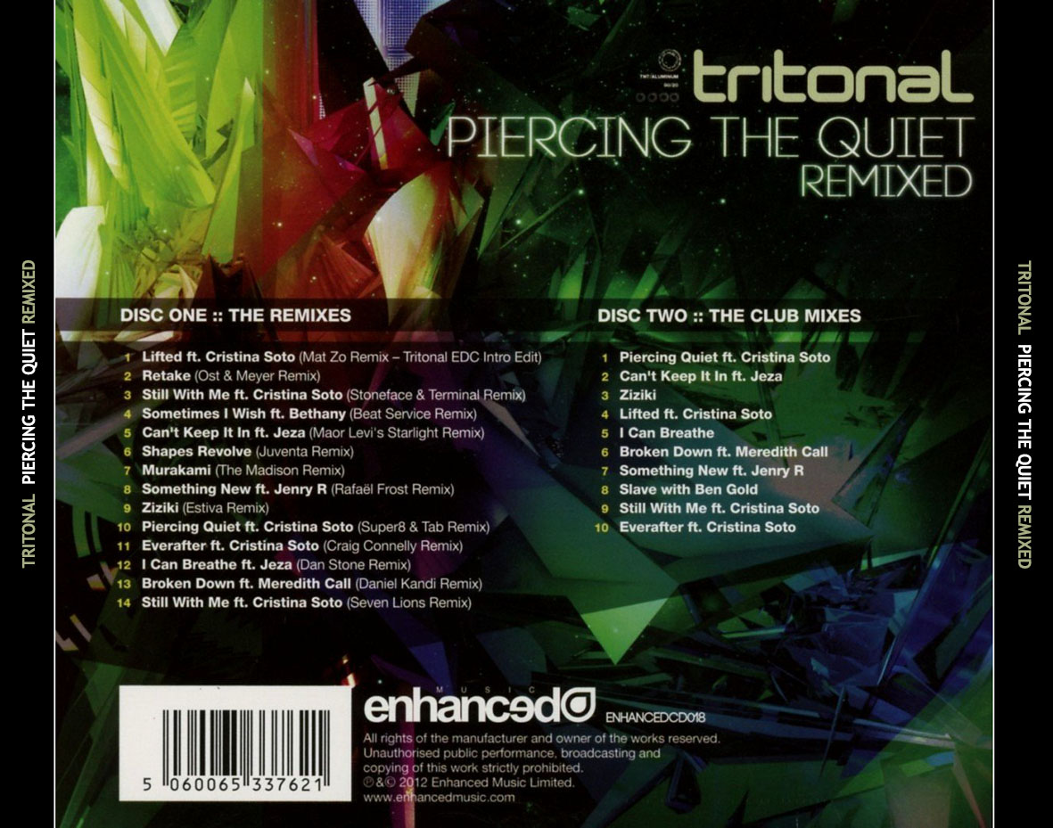 Cartula Trasera de Tritonal - Piercing The Quiet (Remixed)