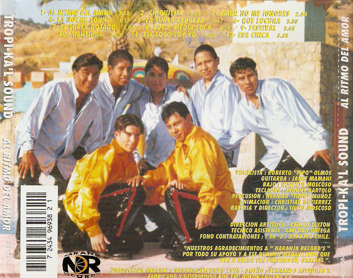 Cartula Trasera de Tropi-Ka'l Sound - Al Ritmo Del Amor