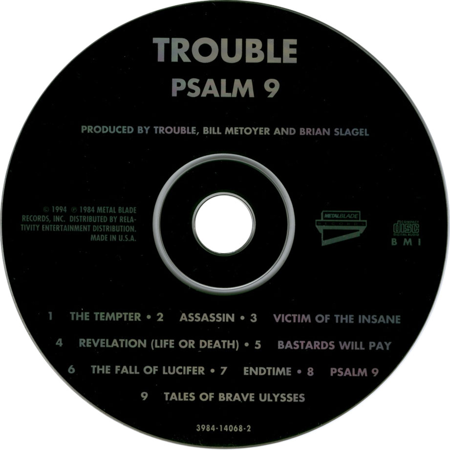 Cartula Cd de Trouble - Psalm 9