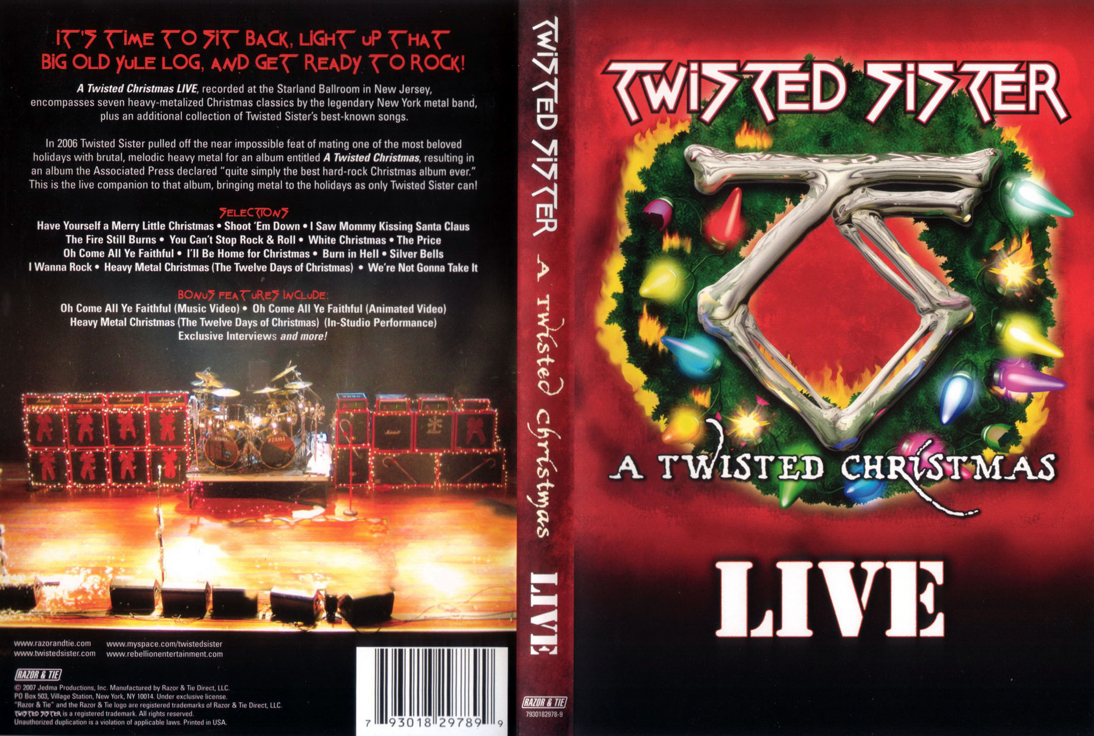Cartula Caratula de Twisted Sister - A Twisted Christmas Live (Dvd)