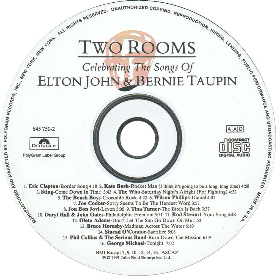 Cartula Cd de Two Rooms: Celebrating The Songs Of Elton John & Bernie Taupin