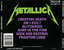Cartula trasera Metallica Creeping Death (Cd Single)