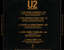 Cartula trasera U2 The Unforgettable Fire (Cd Single)