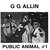 Caratula frontal de Public Animal No. 1 (Ep) G.g. Allin