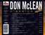 Carátula trasera Don Mclean Classics