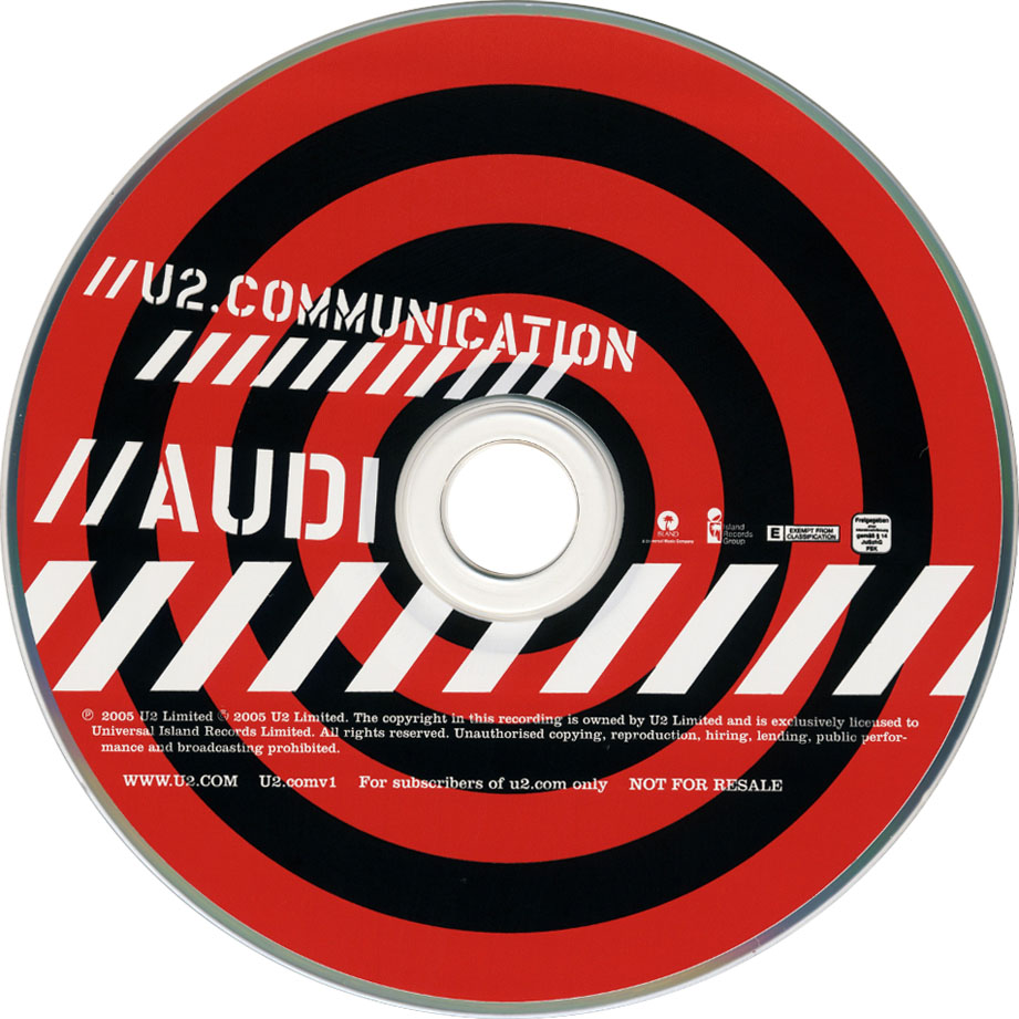 Cartula Cd de U2 - Communication