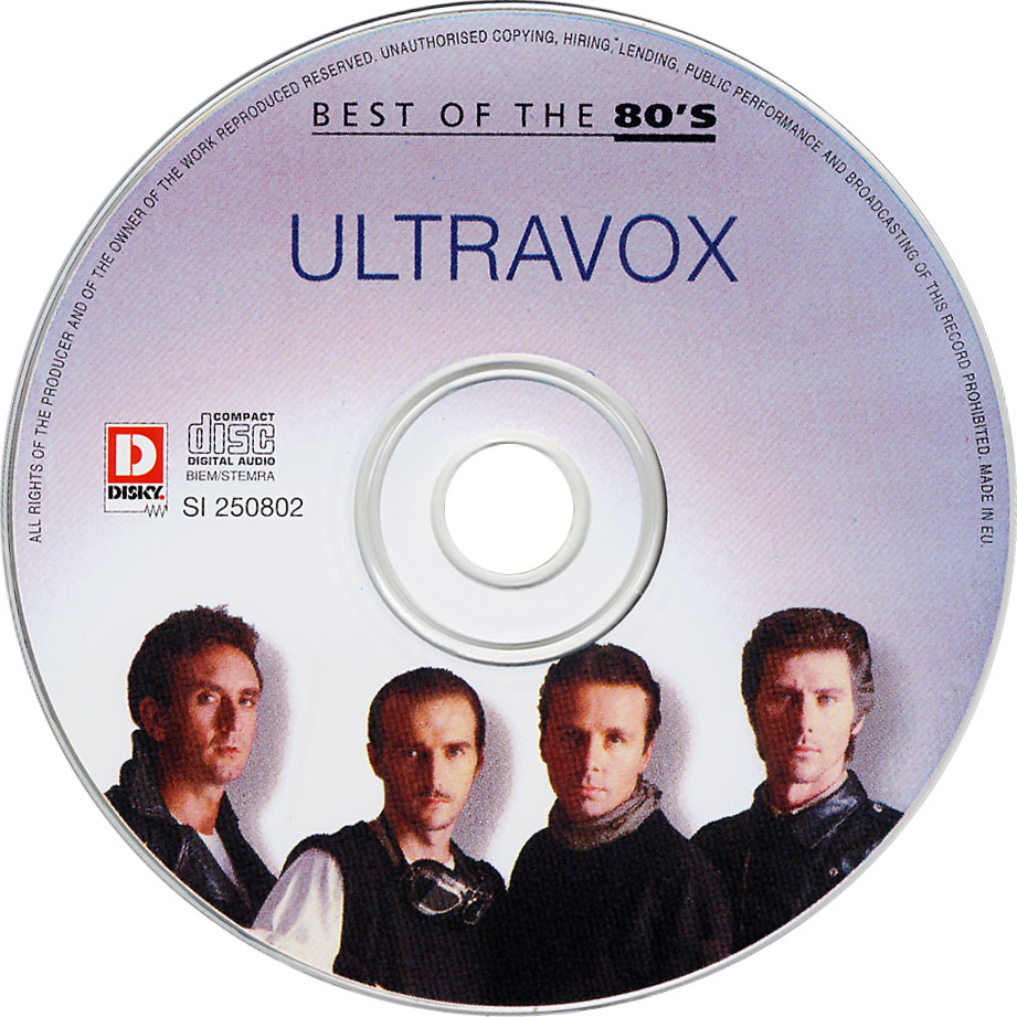 Cartula Cd de Ultravox - Best Of The 80's