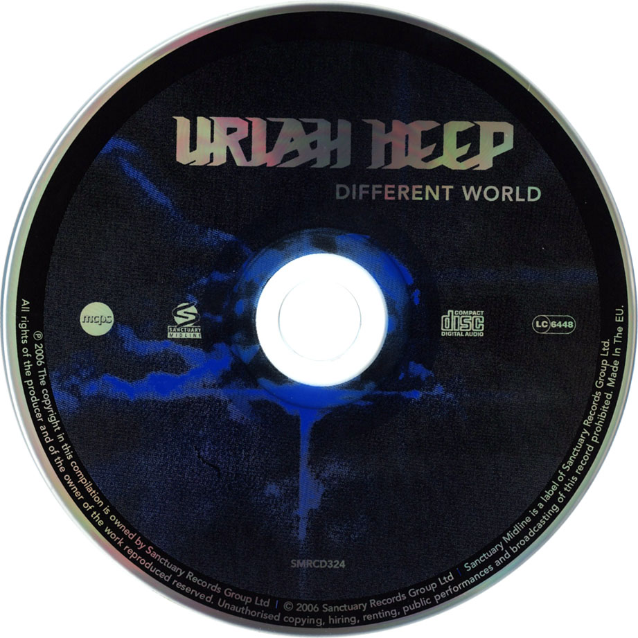 Cartula Cd de Uriah Heep - Different World (2006)