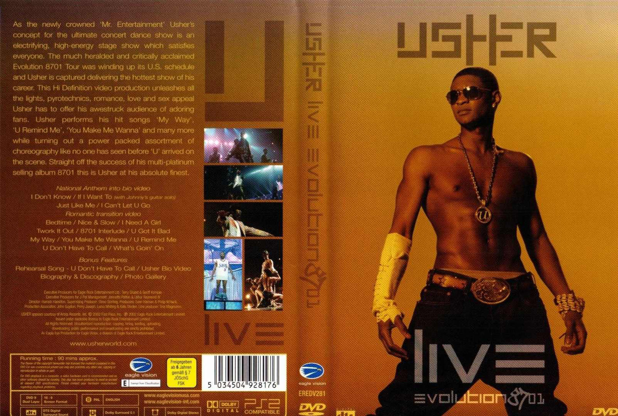 Cartula Caratula de Usher - Live: Evolution 8701 (Dvd)