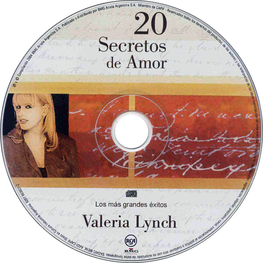 Carátula Cd de Valeria Lynch - 20 Secretos De Amor