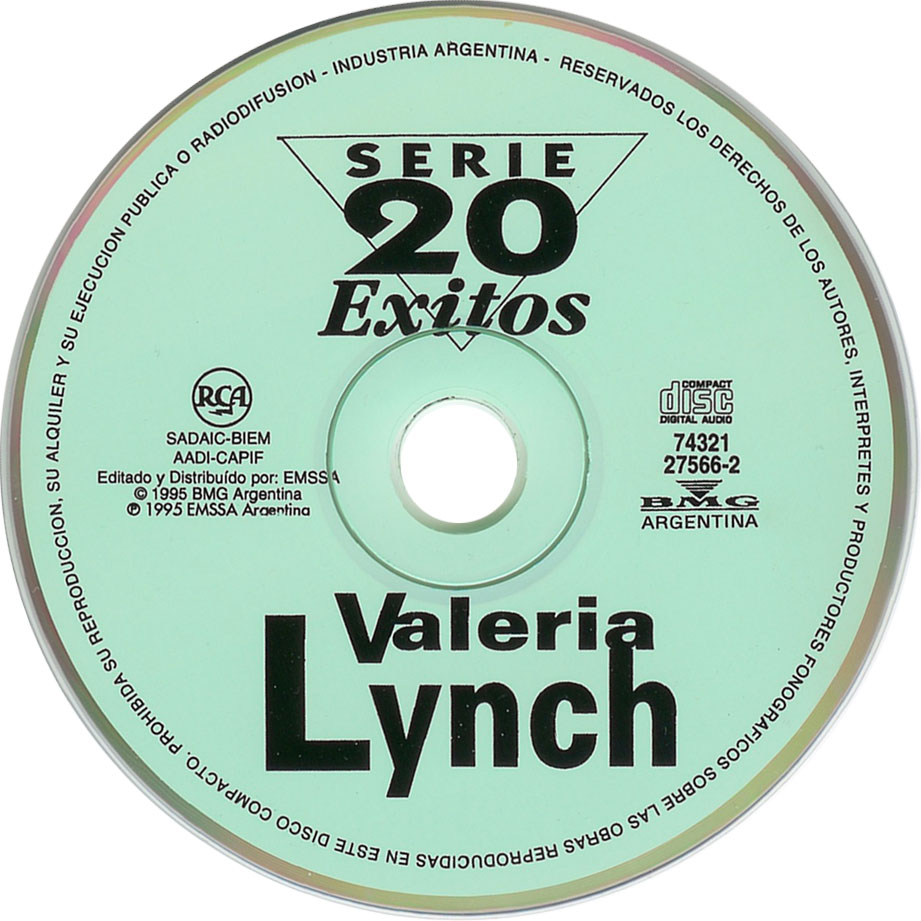 Carátula Cd de Valeria Lynch - Serie 20 Exitos