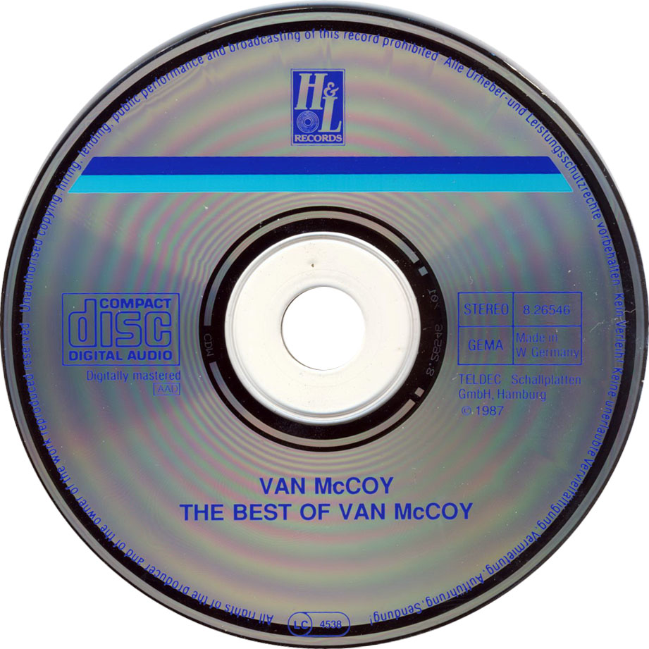 Cartula Cd de Van Mccoy - The Best Of Van Mccoy