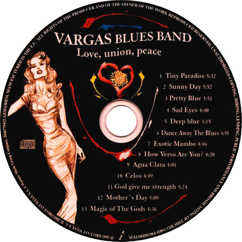 Cartula Cd de Vargas Blues Band - Love, Union, Peace