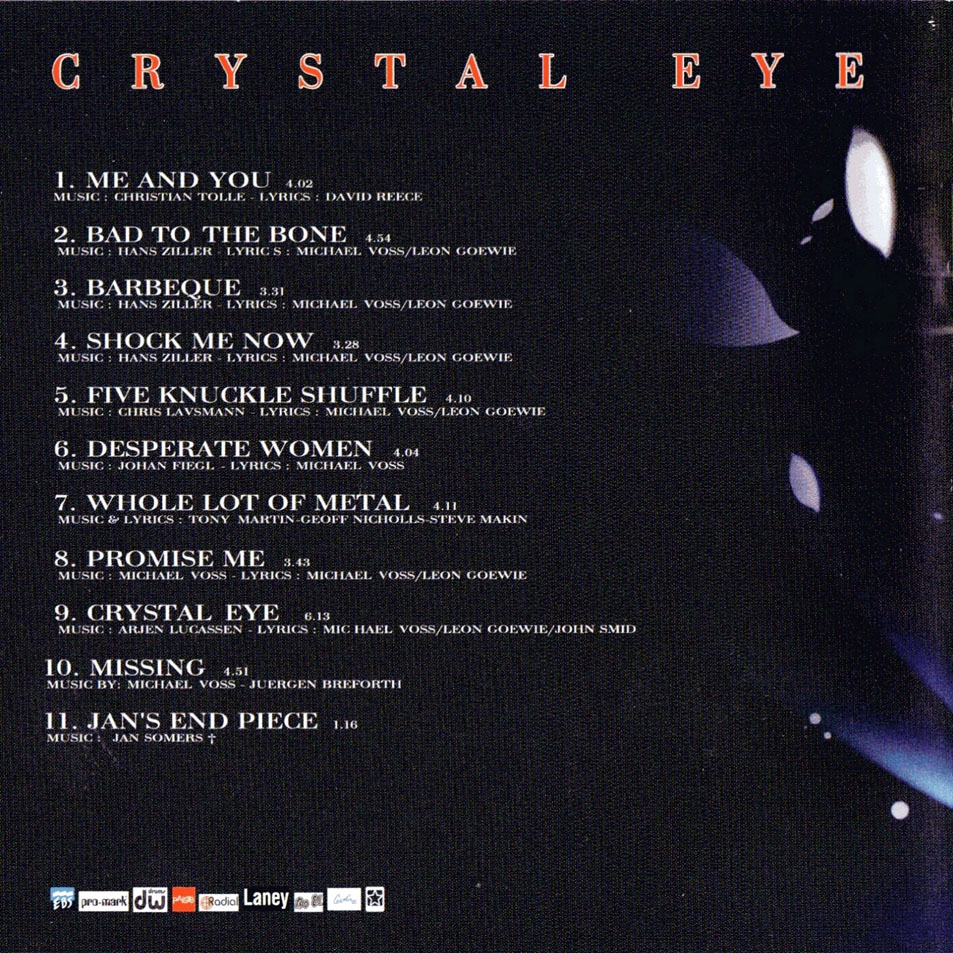Cartula Interior Frontal de Vengeance - Crystal Eye