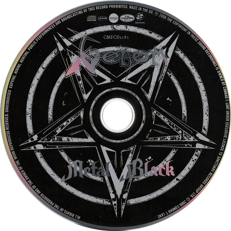 Cartula Cd de Venom - Metal Black