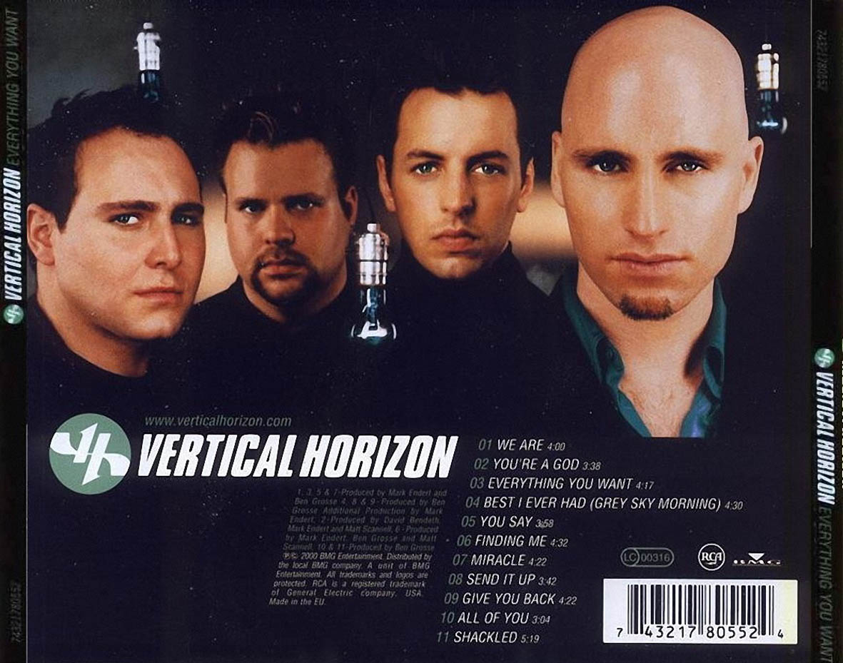 Cartula Trasera de Vertical Horizon - Everything You Want