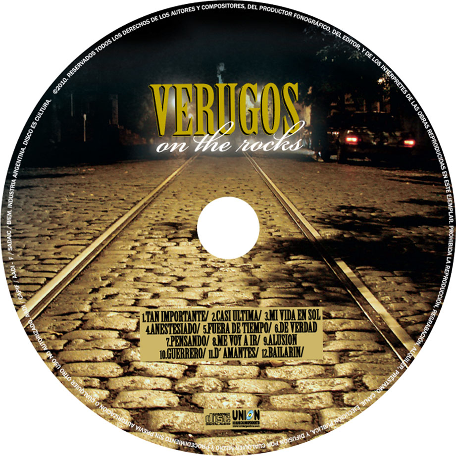 Cartula Cd de Verugos - On The Rocks