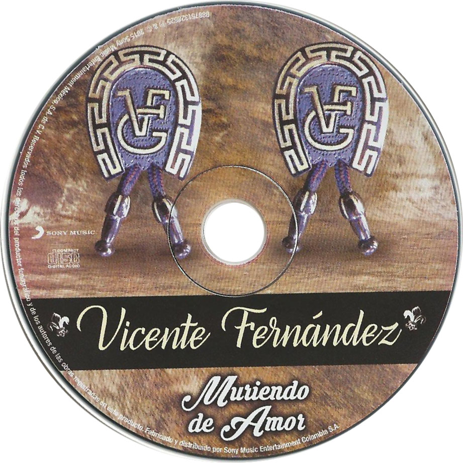 Cartula Cd de Vicente Fernandez - Muriendo De Amor