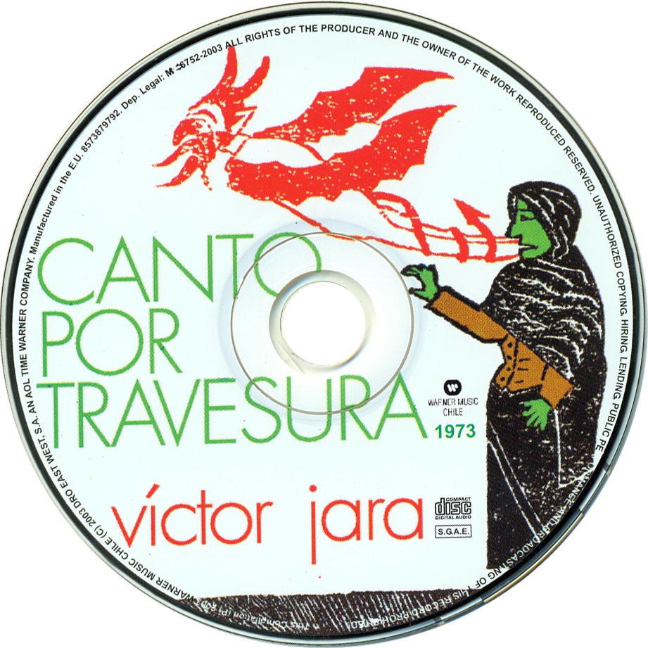 Cartula Cd de Victor Jara - Canto Por Travesura