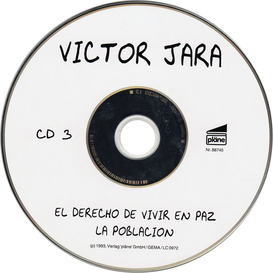 Cartula Cd3 de Victor Jara - Complete