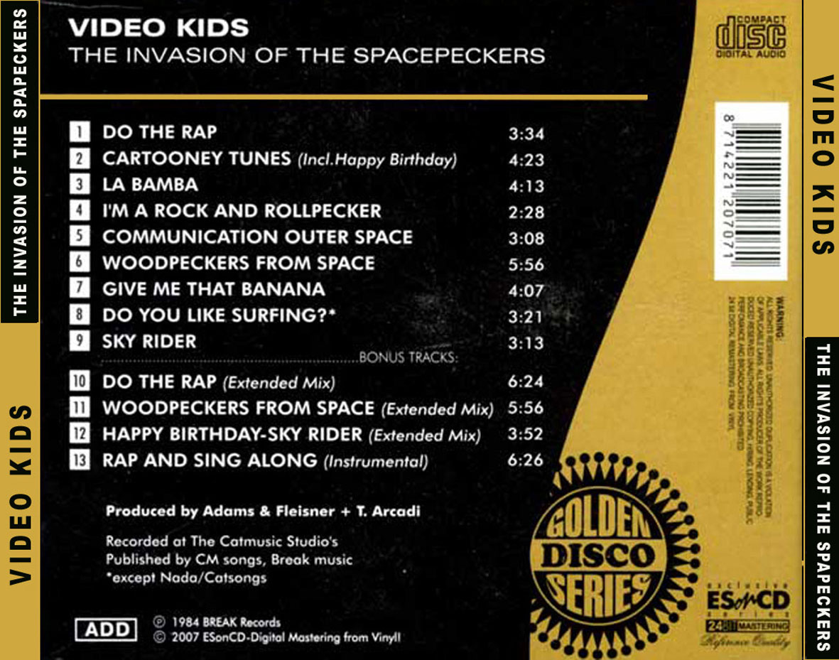Cartula Trasera de Video Kids - The Invasion Of The Spacepeckers
