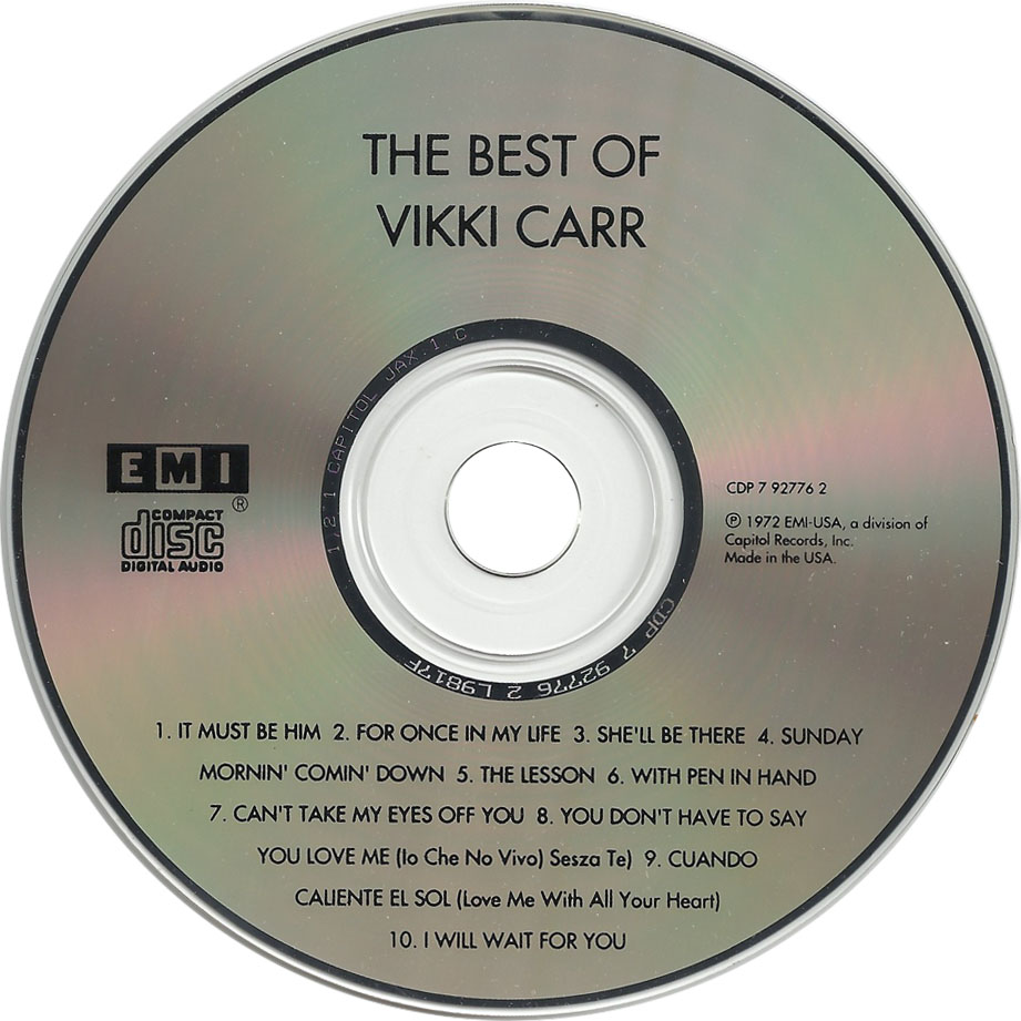 Cartula Cd de Vikki Carr - The Best Of Vikki Carr